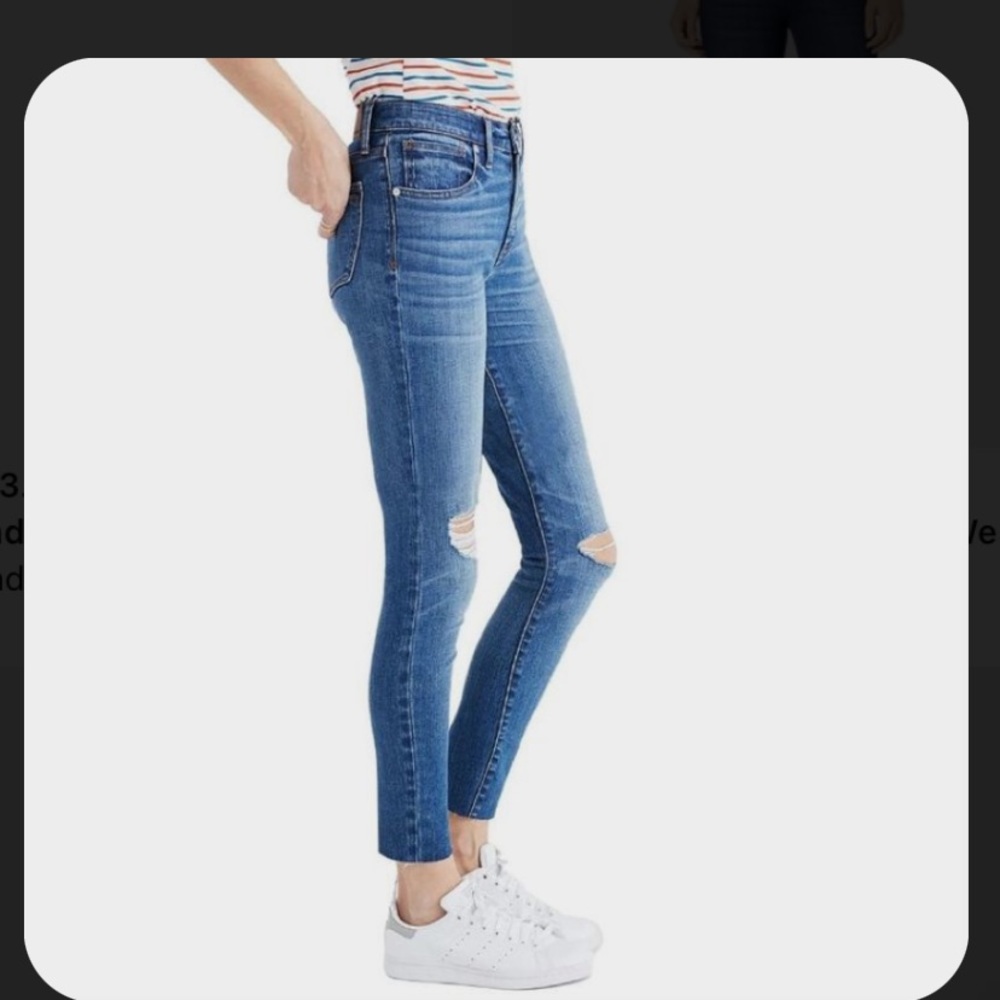 Madewell 9inch high rise cropped jeans